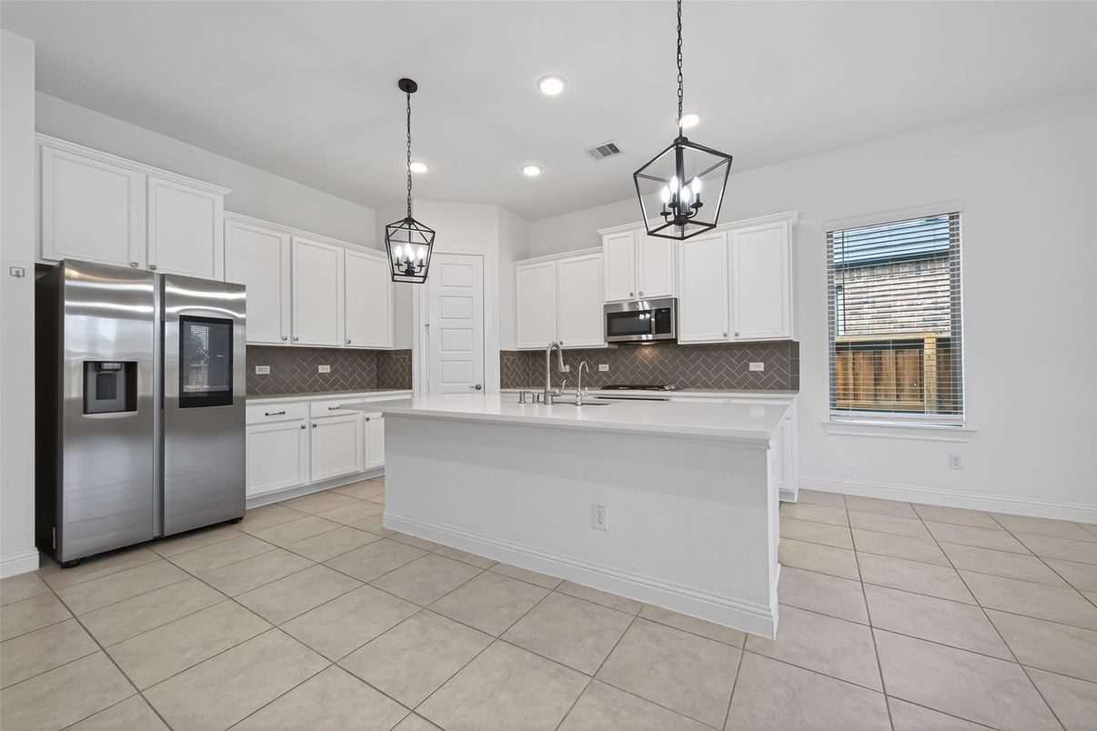 Interior, Kitchen, Pendant Lights, Recessed Lighting, Stainless Steel Appliances