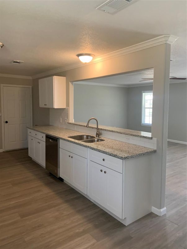 Interior, Kitchen, Wood Texture Flooring
