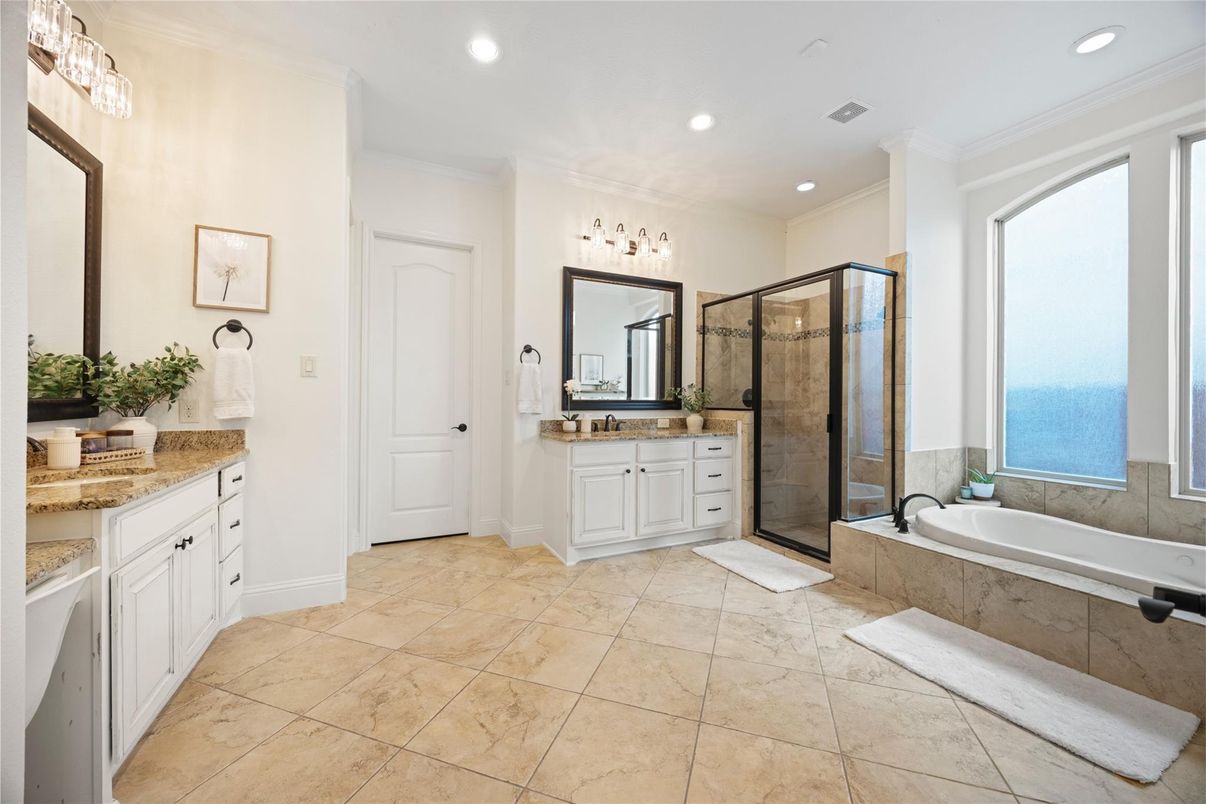 Bathroom, Glass Shower, Interior, Recessed Lighting, Water