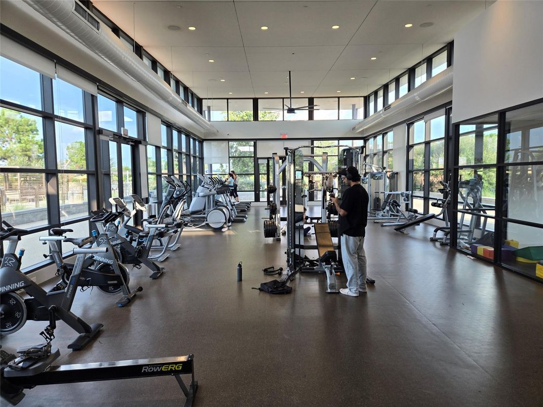 Fitness Equipment, Gym, Interior, Recessed Lighting