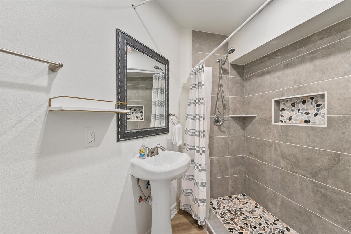 Bathroom, Interior, Wood Texture Flooring