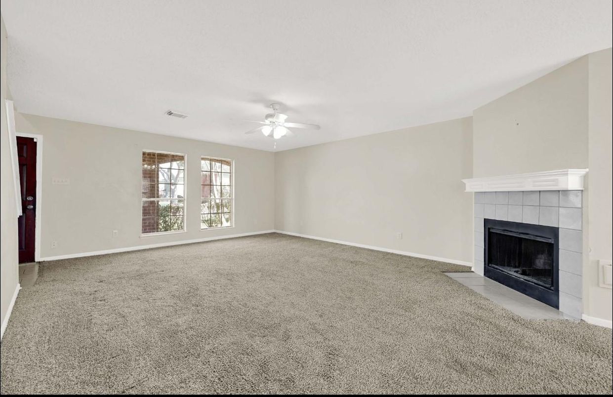 Empty room, Fireplace, Interior
