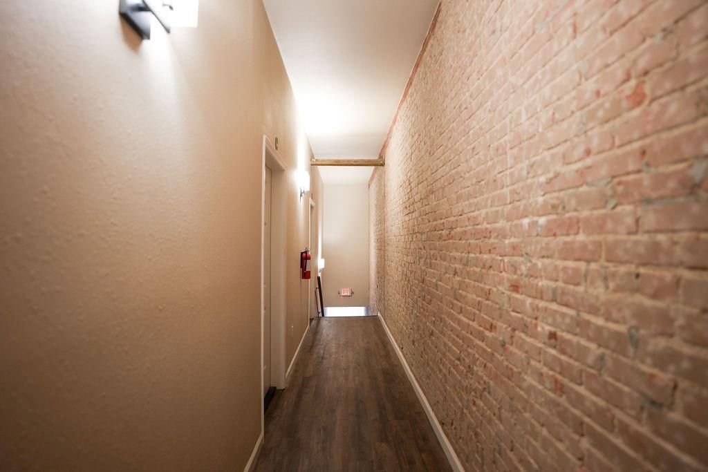 Interior, Stone Walls, Wood Texture Flooring
