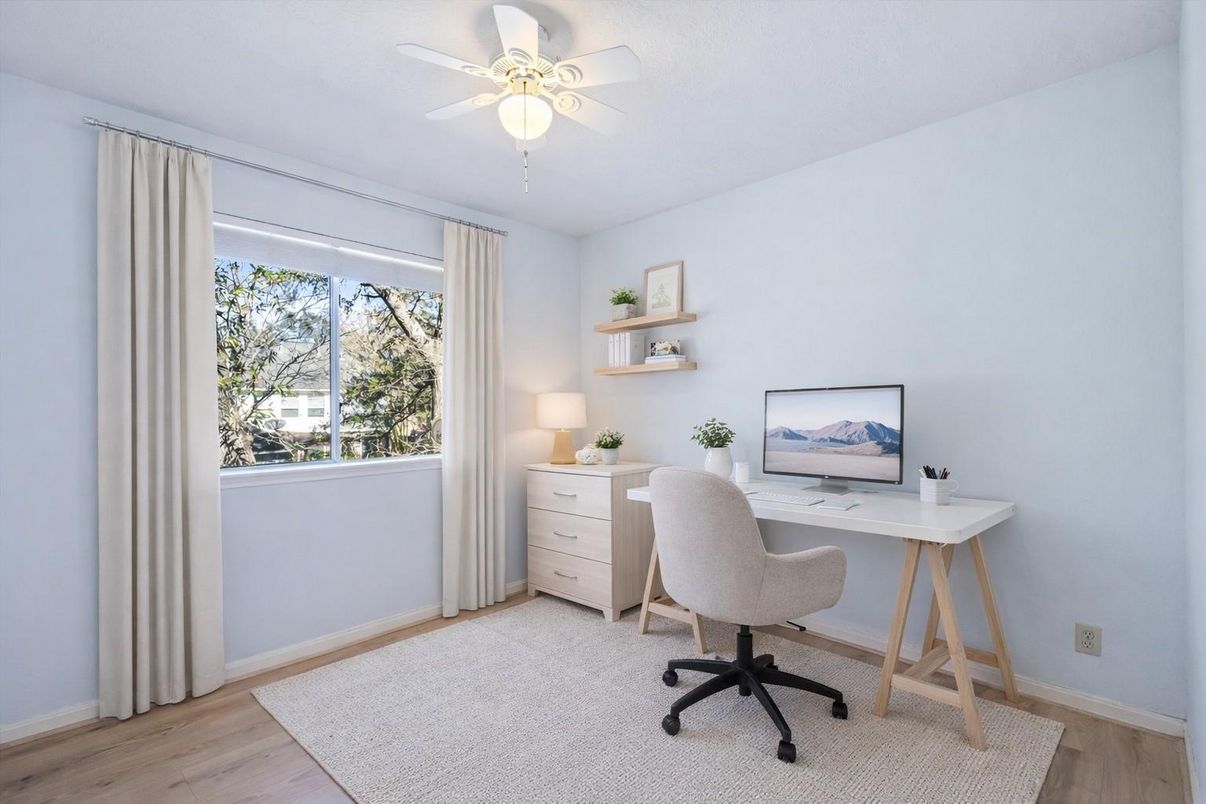 Home Office, Interior, Wood Texture Flooring