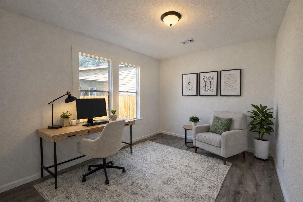 Home Office, Interior, Wood Texture Flooring