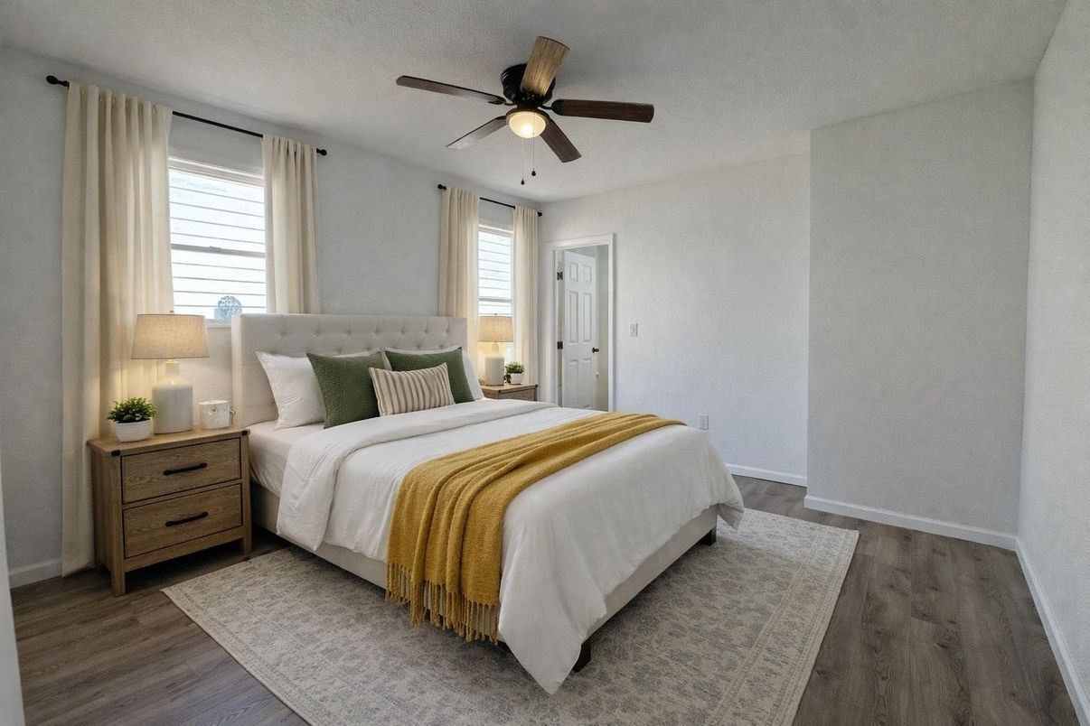 Bedroom, Interior, Wood Texture Flooring