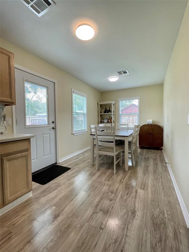 Dining room, Interior, Wood Texture Flooring