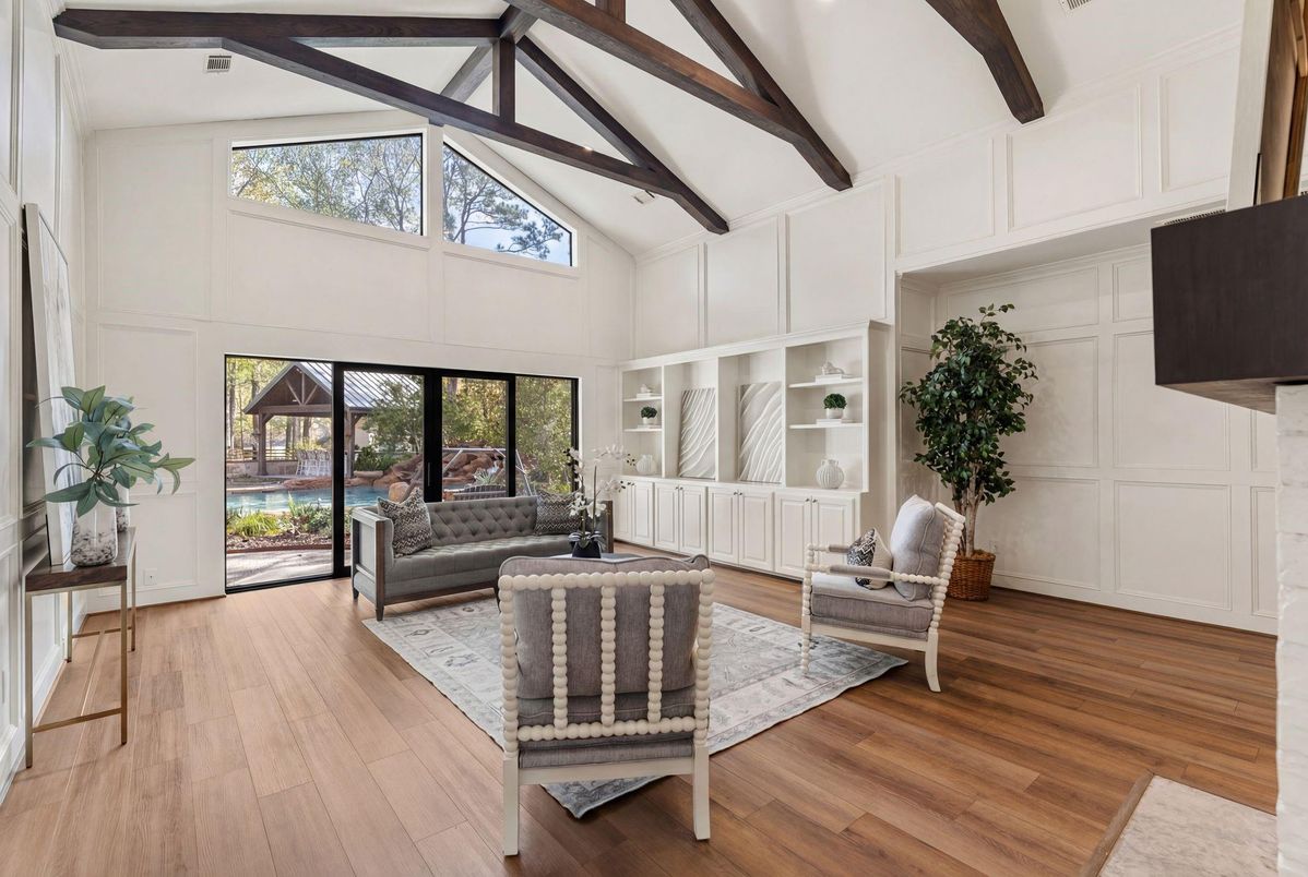 Interior, Wooden Beams, Wood Texture Flooring