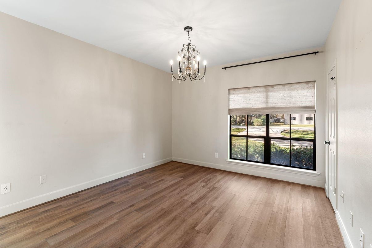 Chandelier, Empty room, Interior, Wood Texture Flooring
