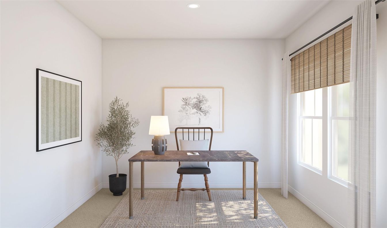 Home Office, Interior, Recessed Lighting