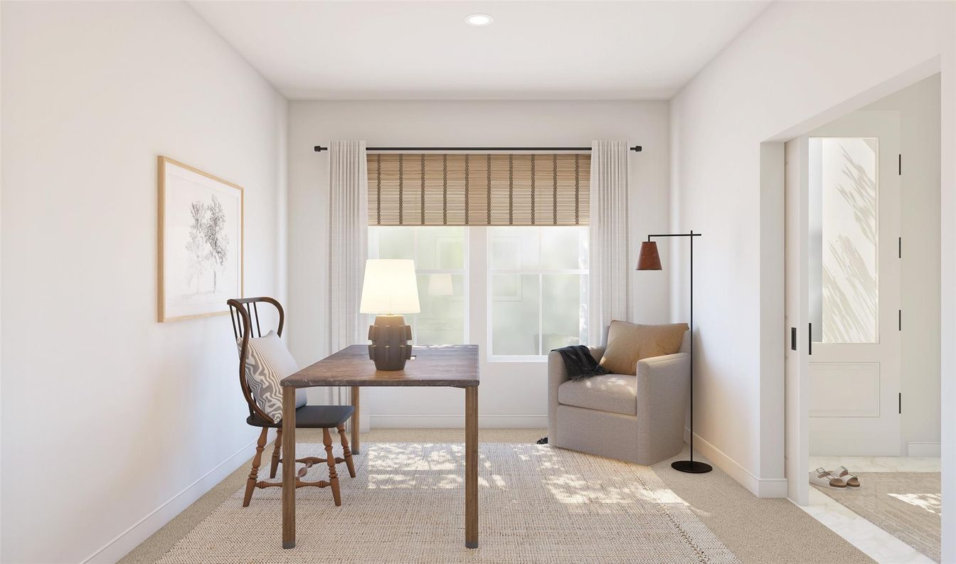 Home Office, Interior, Recessed Lighting