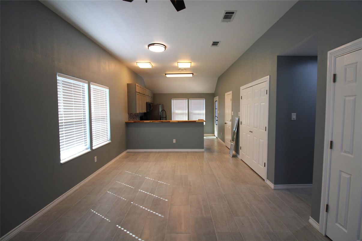 Empty room, Interior, Kitchen, Wood Texture Flooring