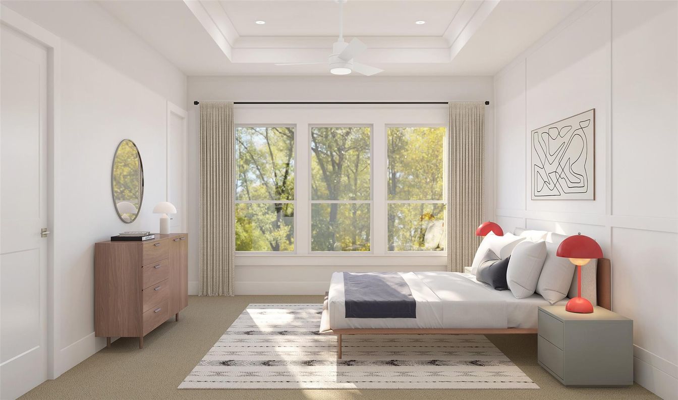 Bedroom, Interior, Recessed Lighting