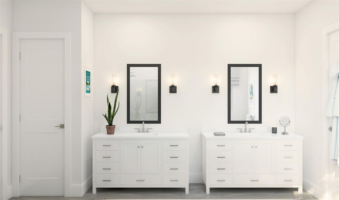 Bathroom, Dual Sink Vanities, Interior