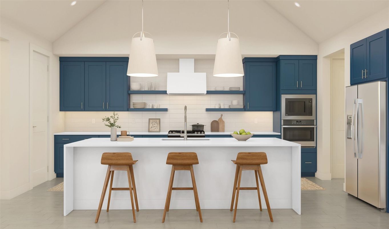 Interior, Kitchen, Pendant Lights, Recessed Lighting, Stainless Steel Appliances