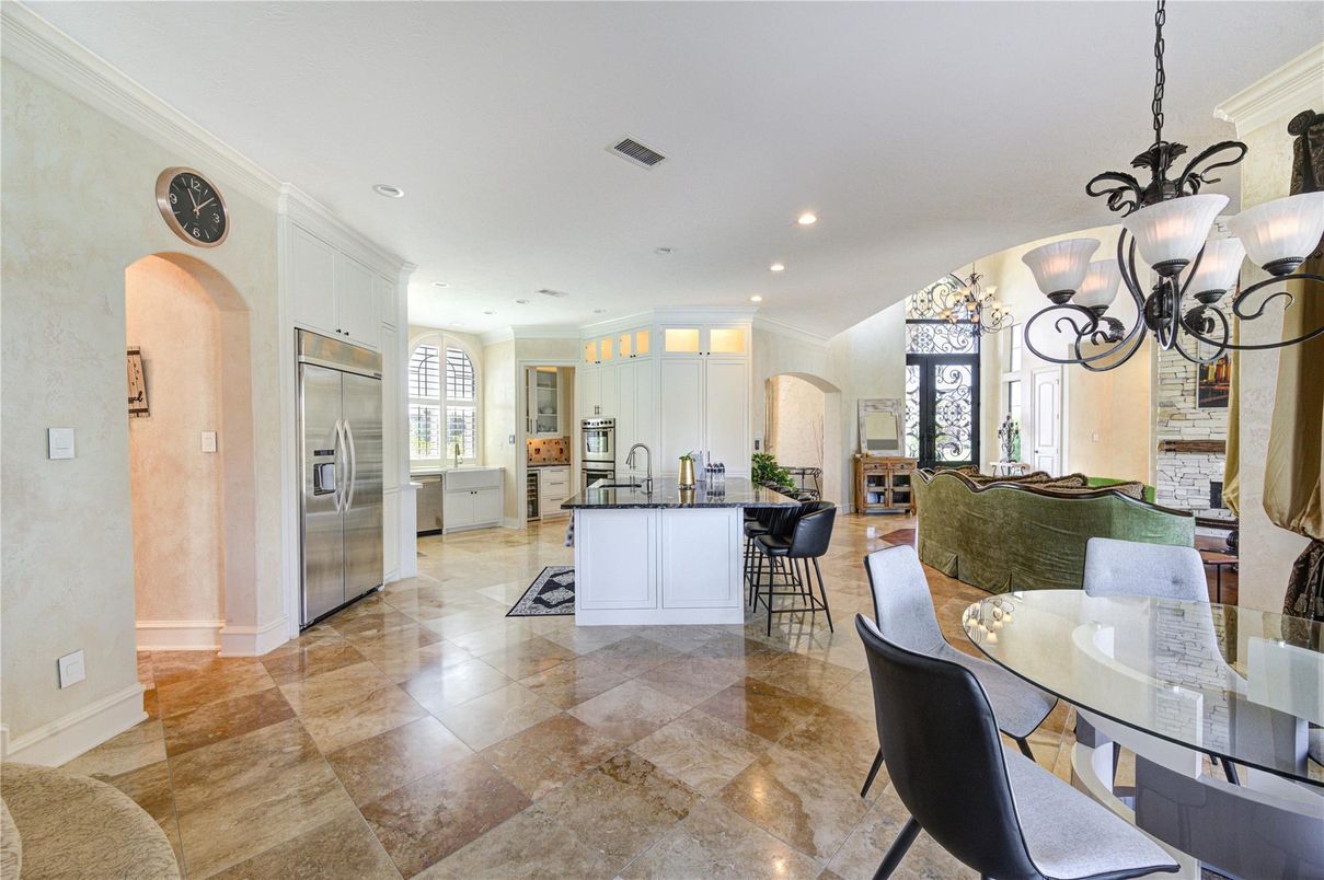 Chandelier, Dining room, Interior, Kitchen, Recessed Lighting