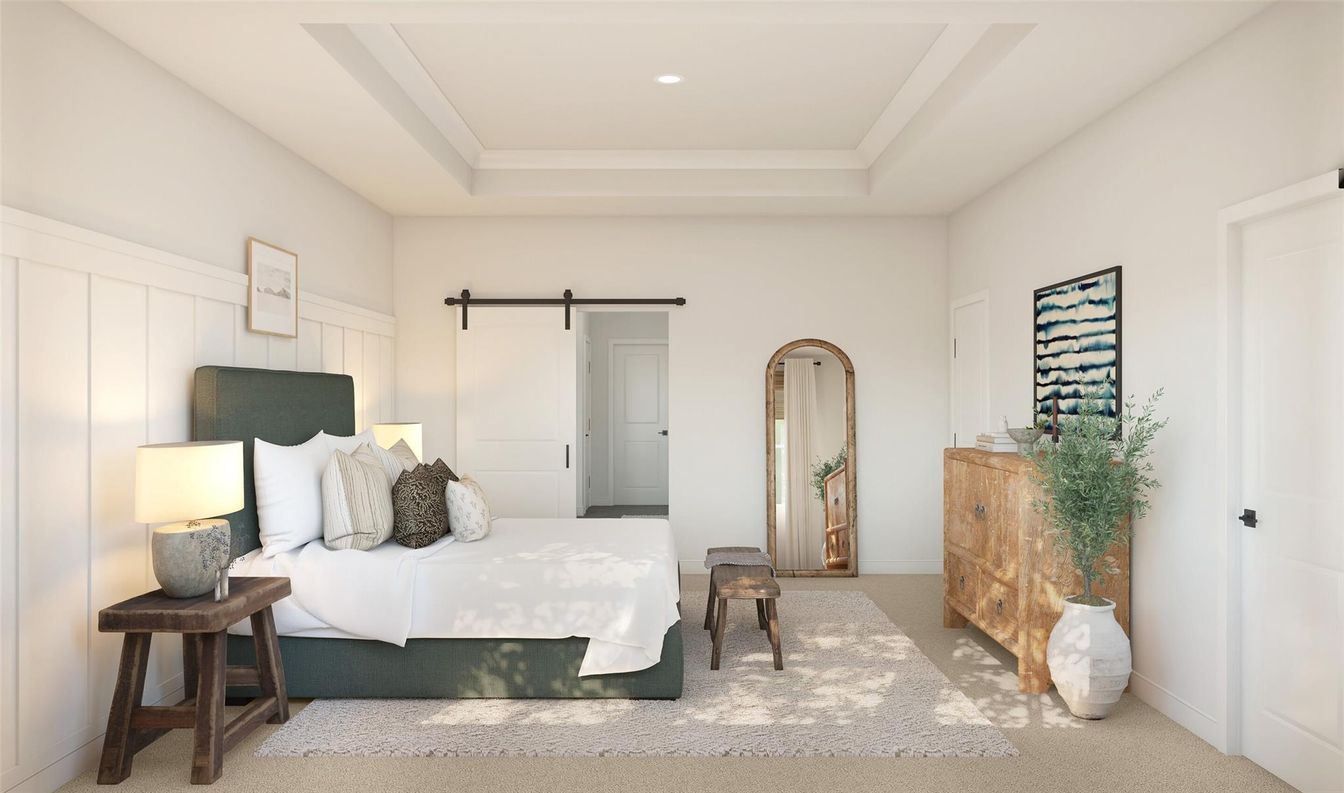 Bedroom, Interior, Recessed Lighting