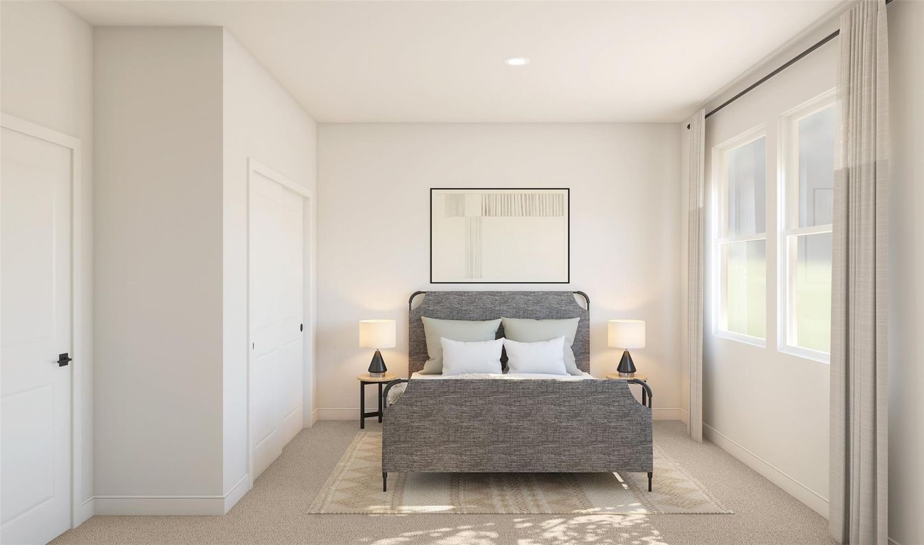 Bedroom, Interior, Recessed Lighting