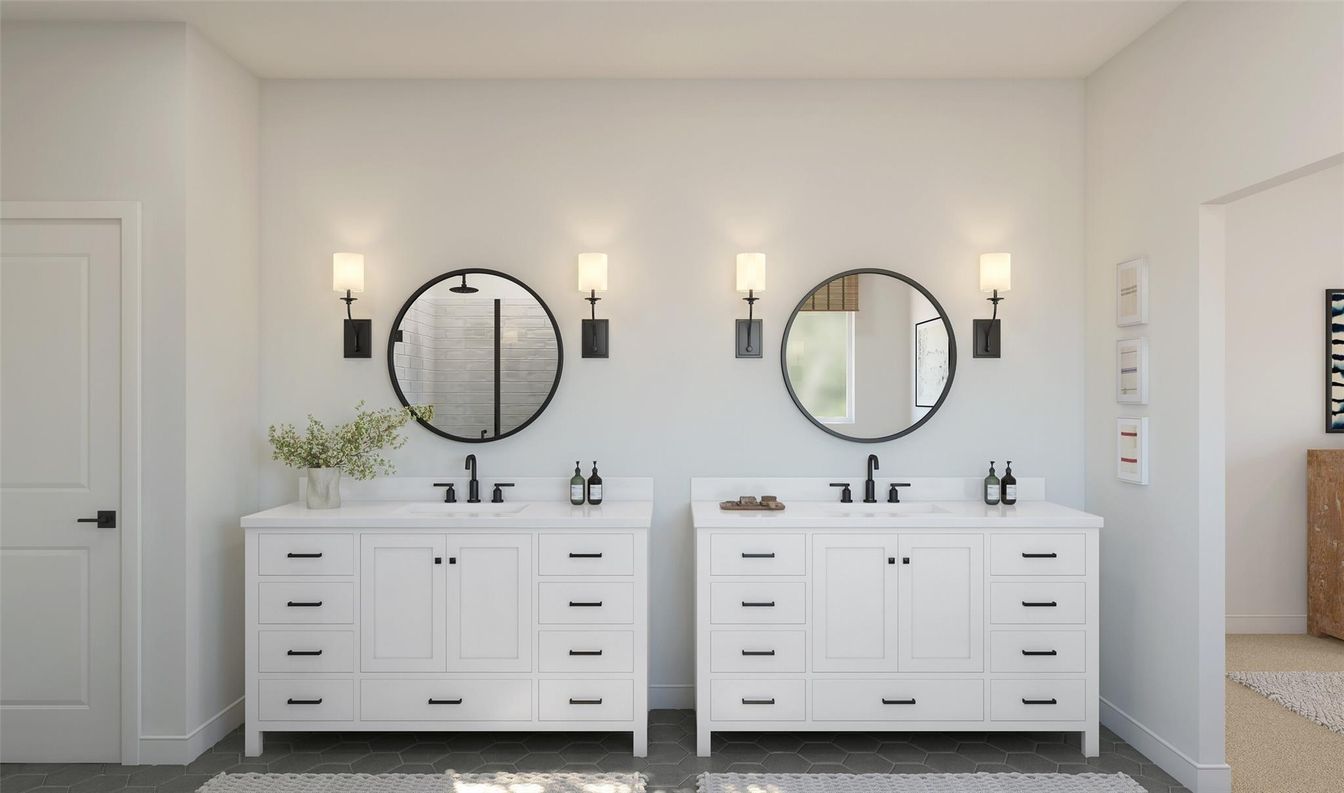 Bathroom, Dual Sink Vanities, Interior