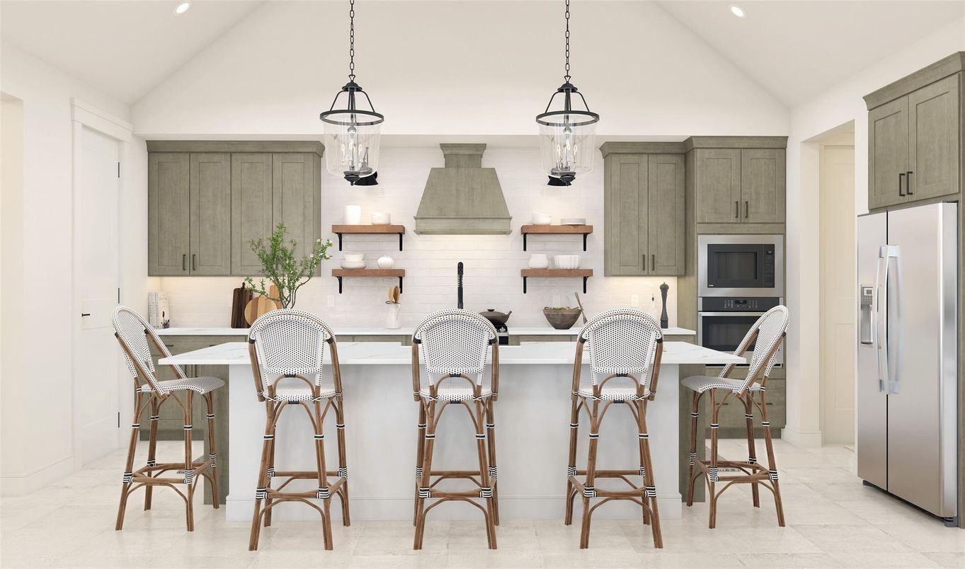 Dining room, Interior, Kitchen, Pendant Lights, Recessed Lighting