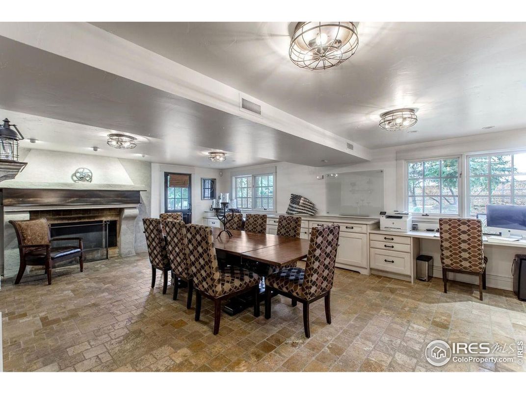 Dining room, Fireplace, Interior, Piano