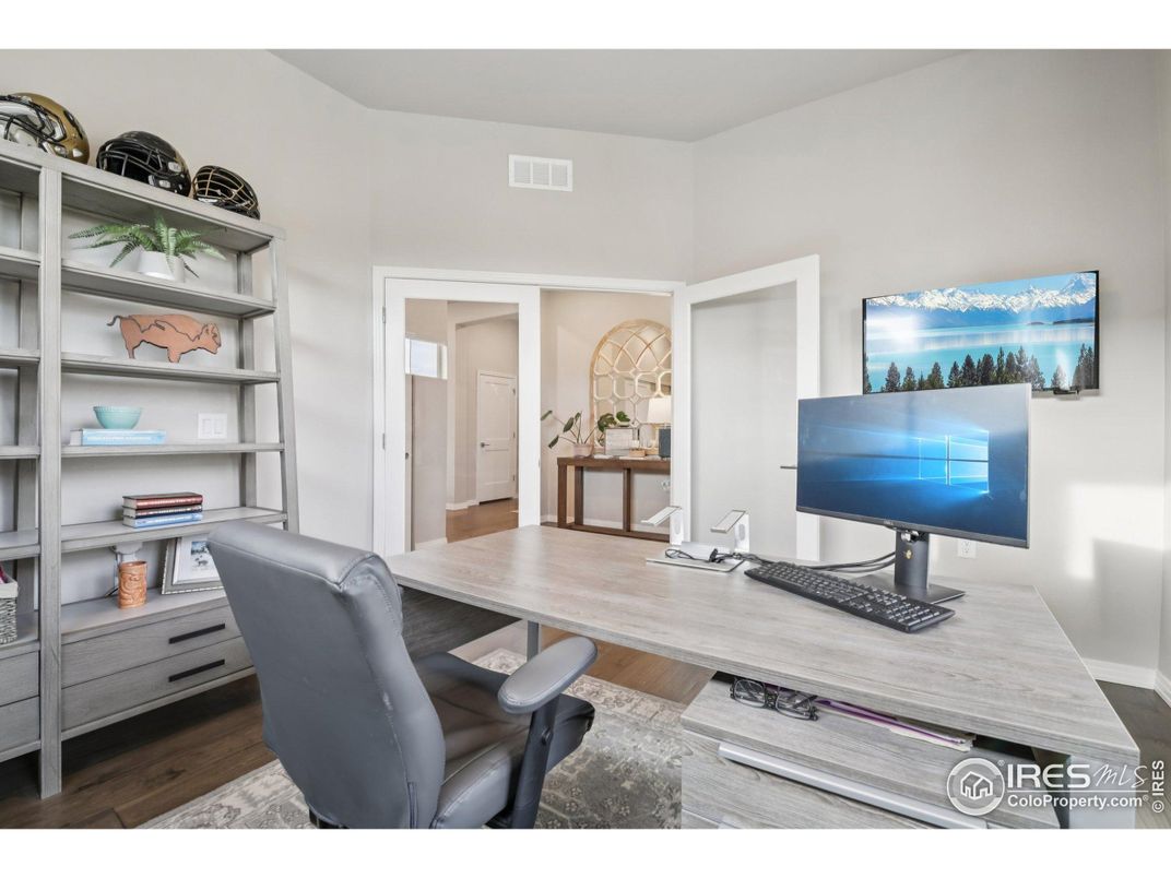 Home Office, Interior, Wood Texture Flooring