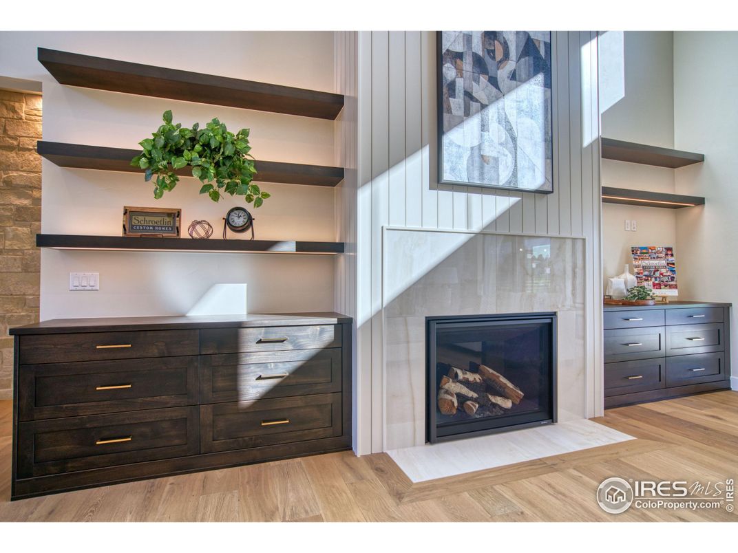 Fireplace, Interior, Wood Texture Flooring