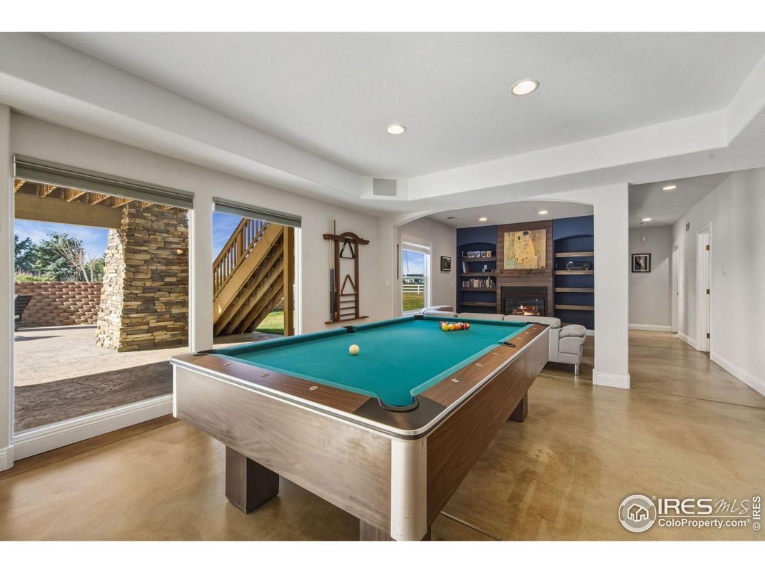 Billiard Table, Game Room, Interior, Recessed Lighting