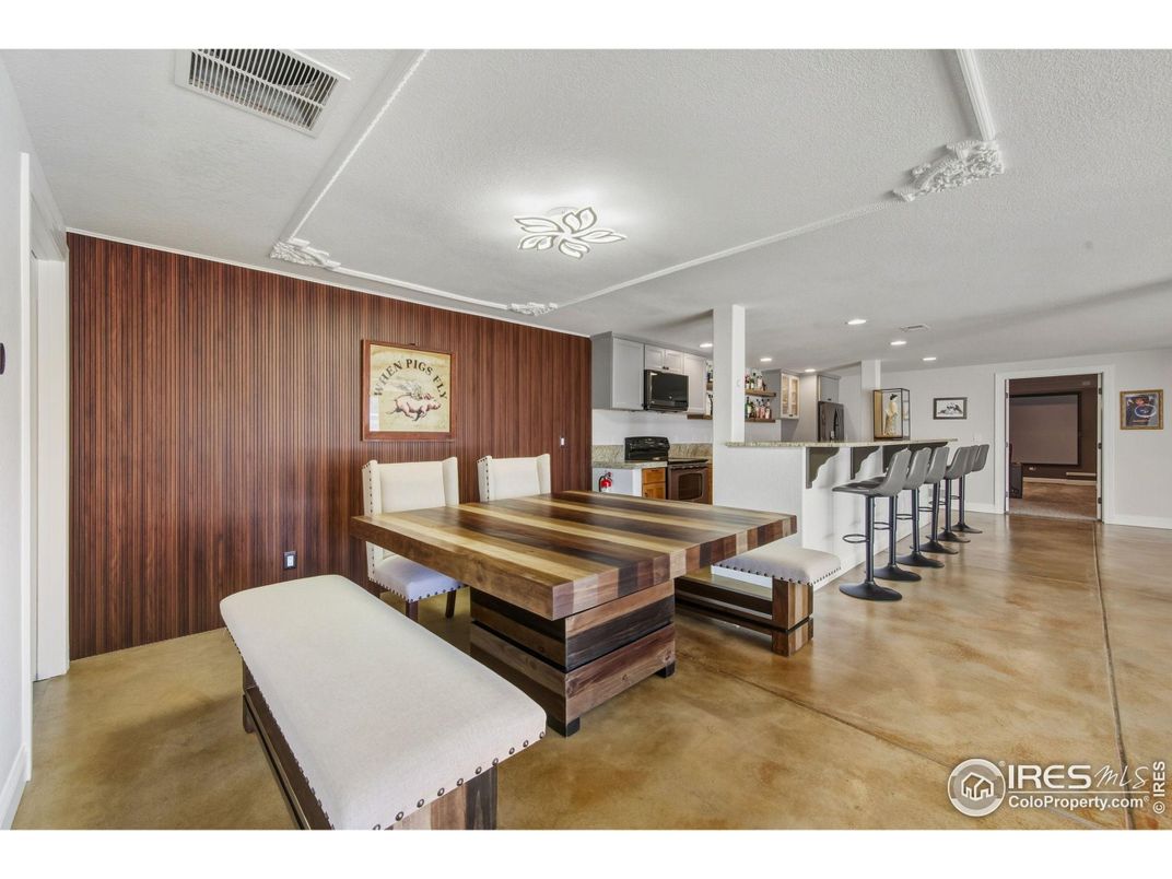 Dining room, Interior, Kitchen, Recessed Lighting