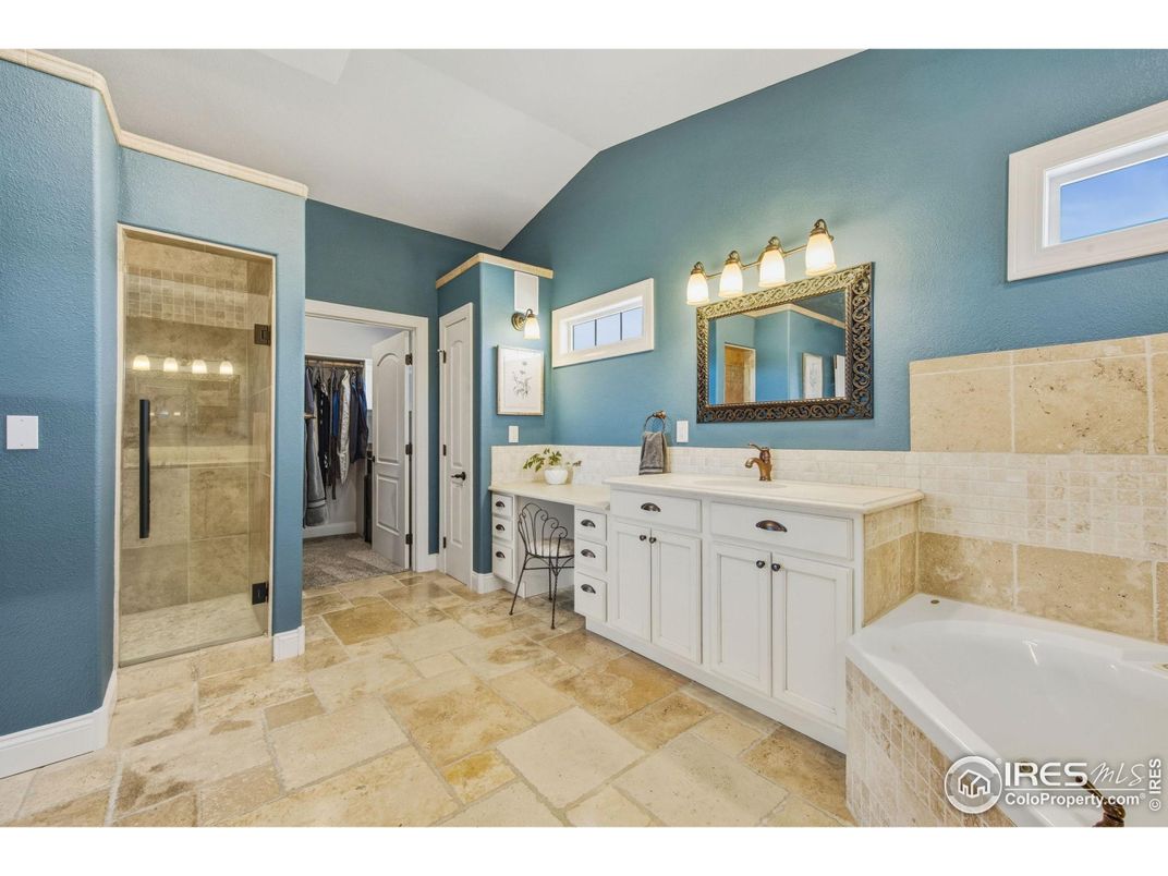 Bathroom, Dual Sink Vanities, Glass Shower, Interior
