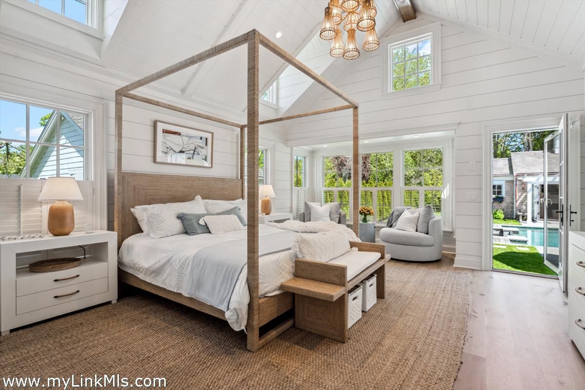 Bedroom, Chandelier, Interior, Wood Texture Flooring