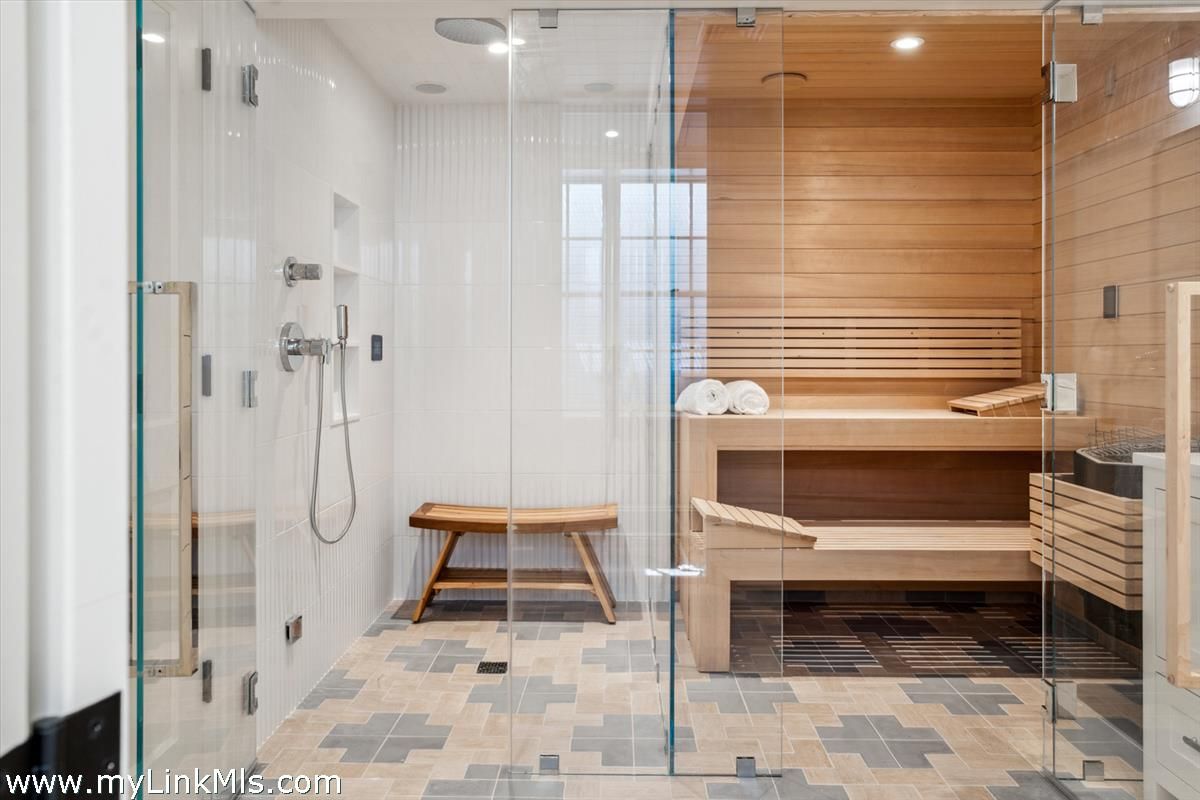 Bathroom, Glass Shower, Interior, Recessed Lighting, Sauna Room