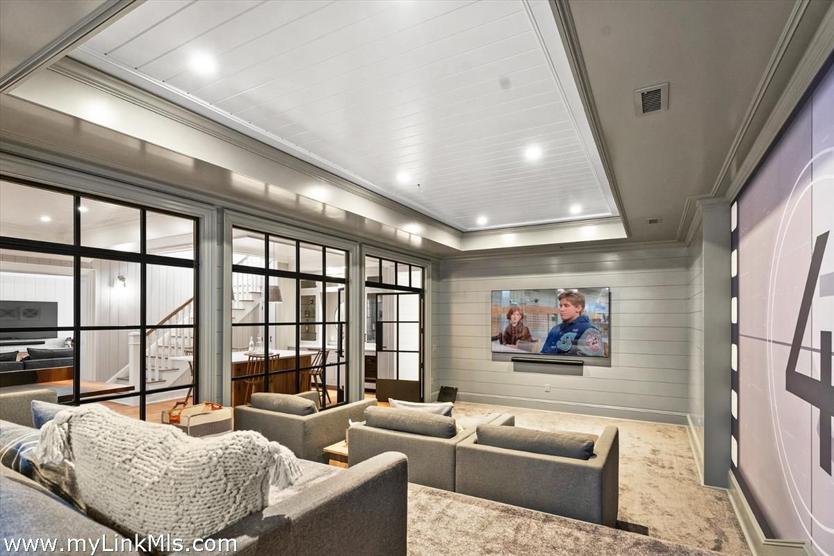 Interior, Living room, Recessed Lighting, Theatre Room