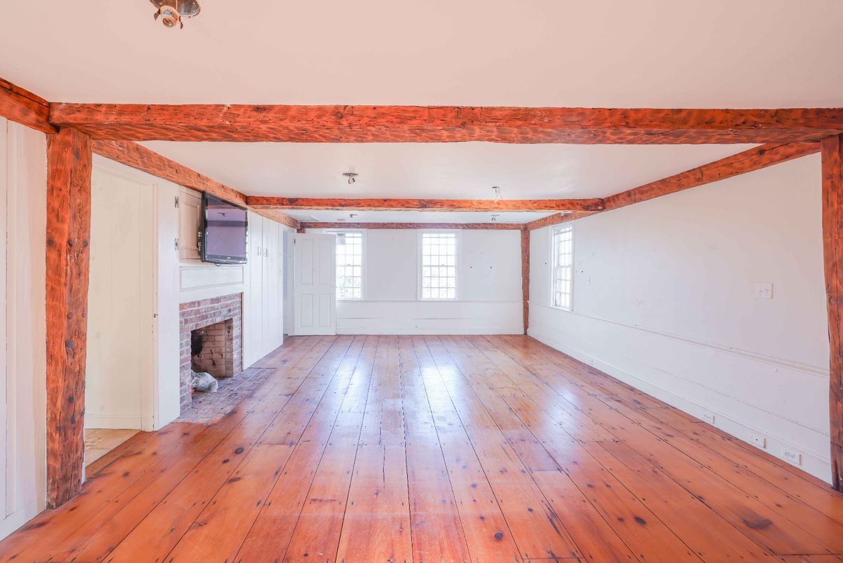 Empty room, Fireplace, Interior, Wood Texture Flooring