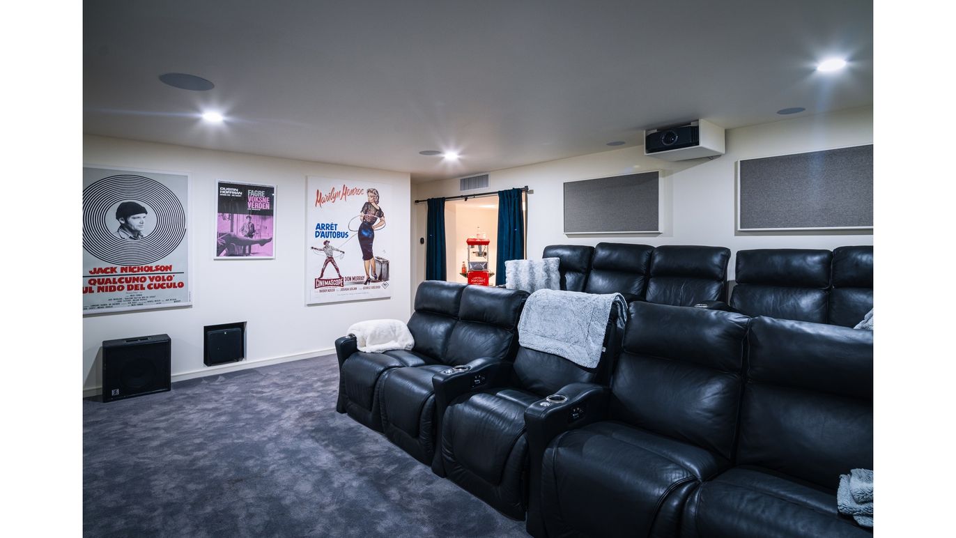 Home Theatre Room, Interior, Recessed Lighting, Theatre Room