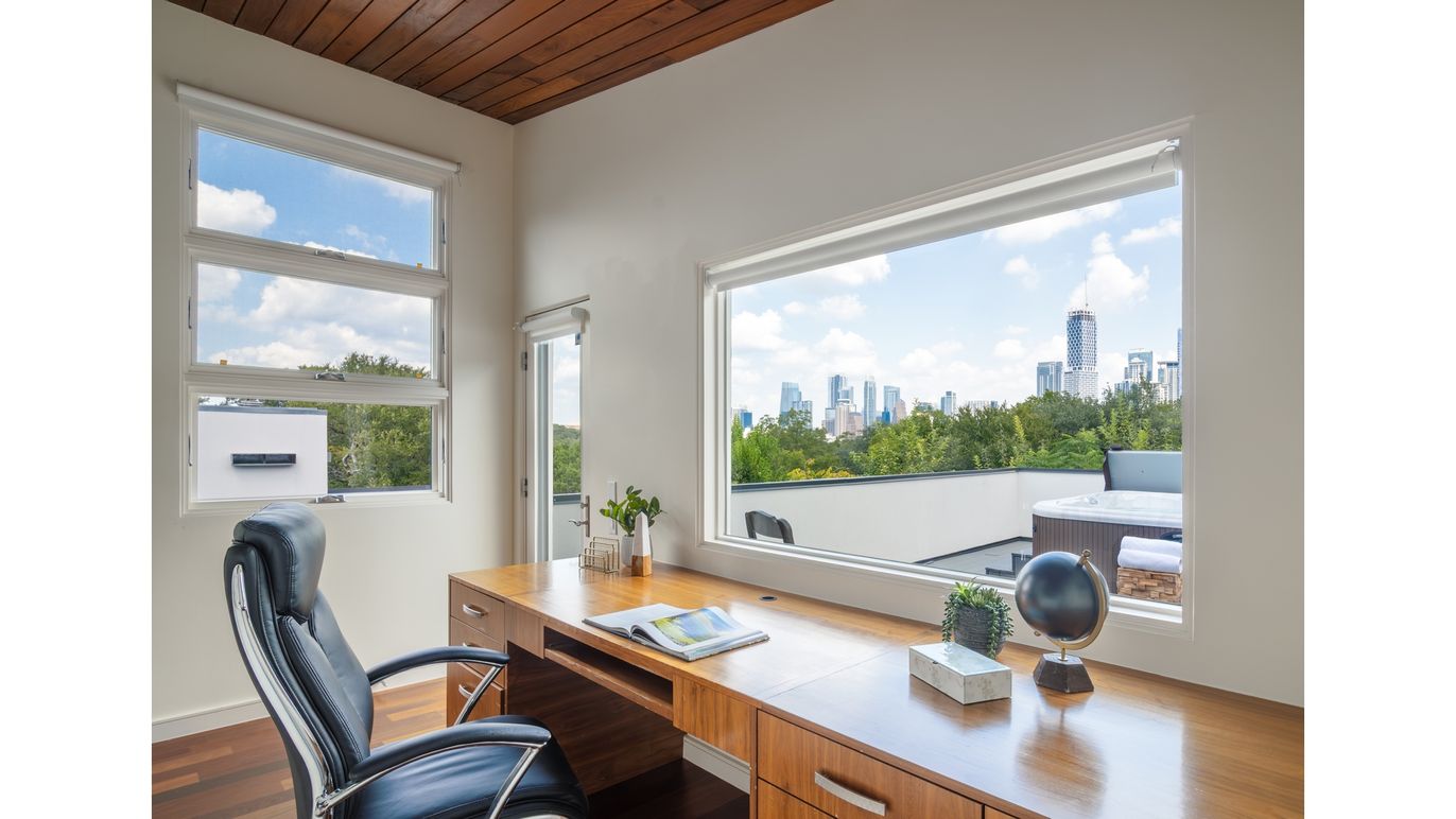 Home Office, Interior, Wooden Ceilings, Wood Texture Flooring