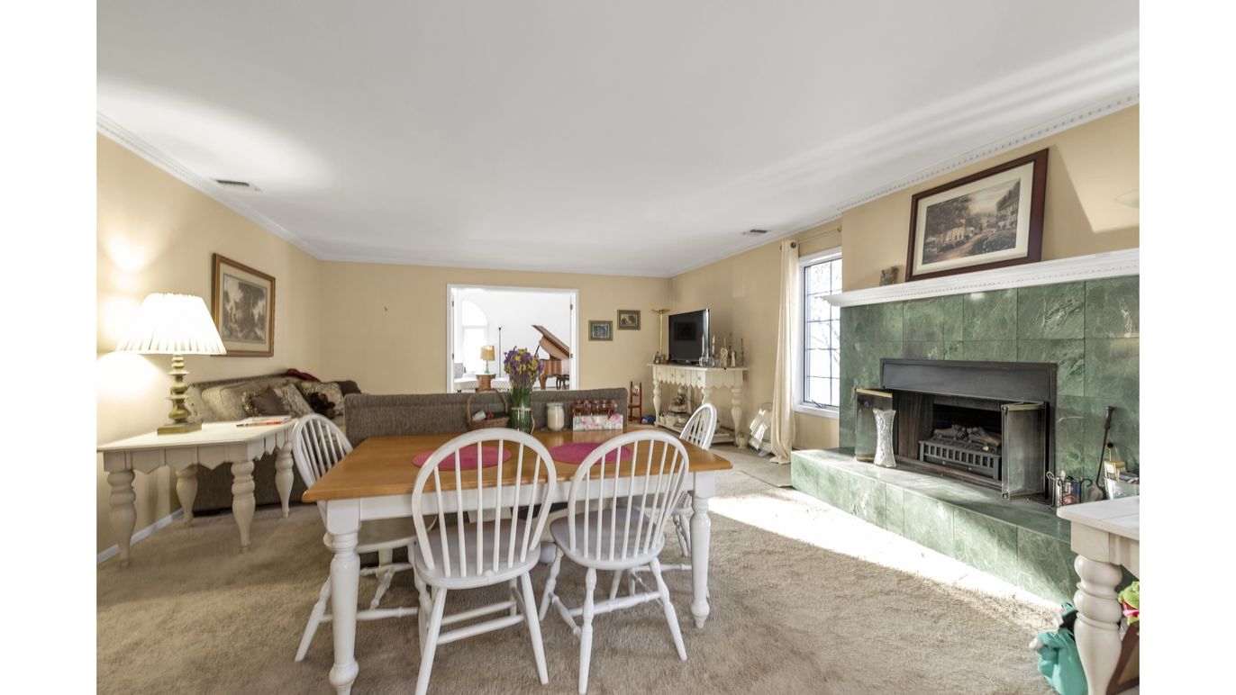 Dining room, Fireplace, Interior, Living room