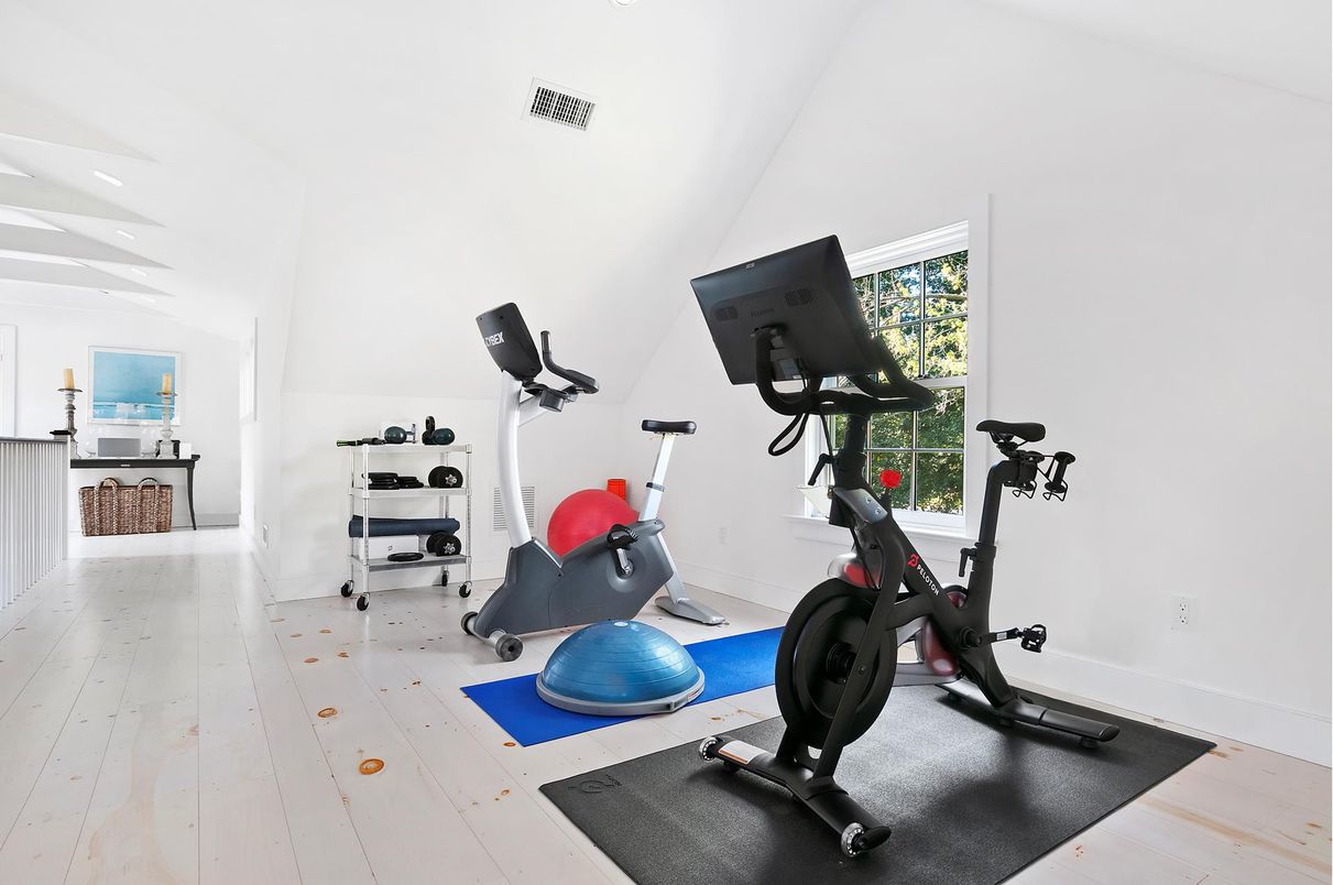 Fitness Equipment, Interior, Wood Texture Flooring