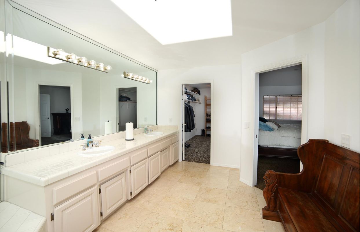 Bathroom, Dual Sink Vanities, Interior, Tile Countertops