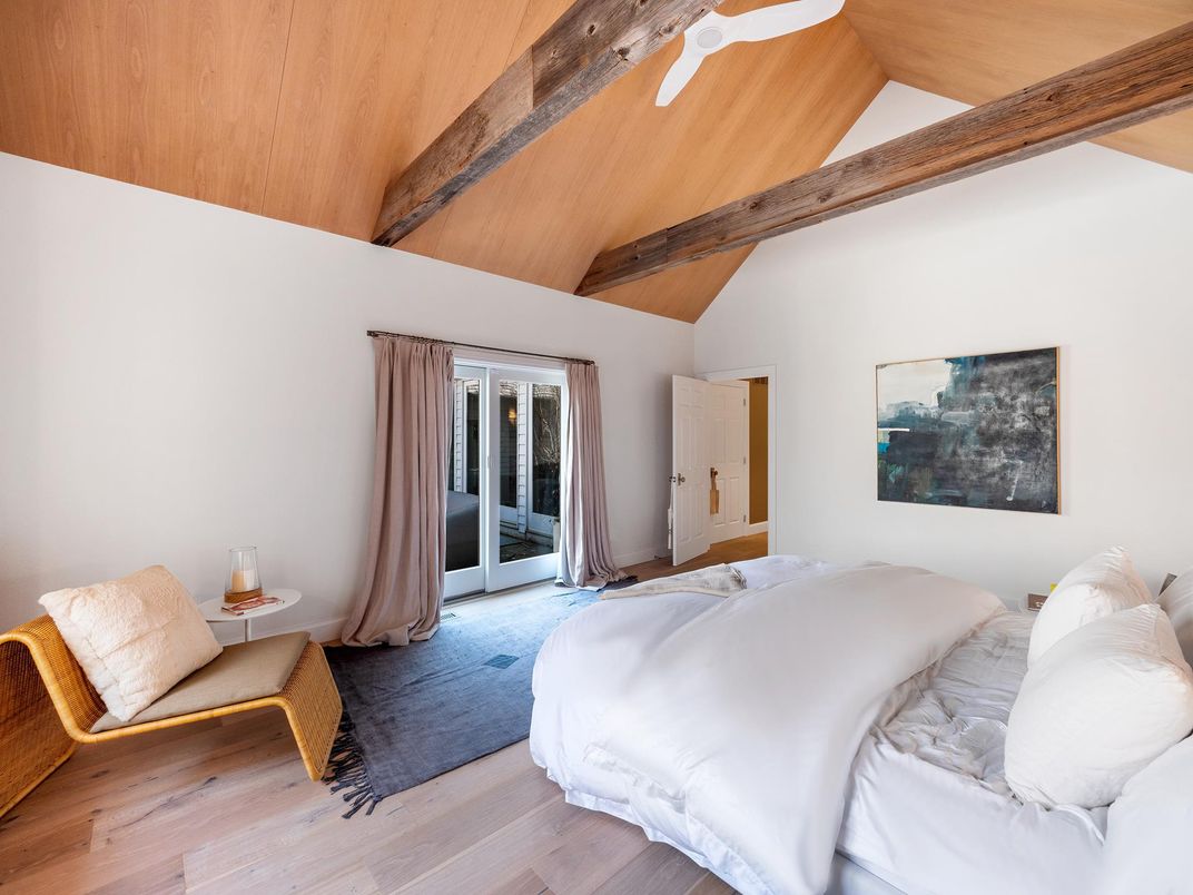 Bedroom, Interior, Wooden Beams, Wooden Ceilings, Wood Texture Flooring
