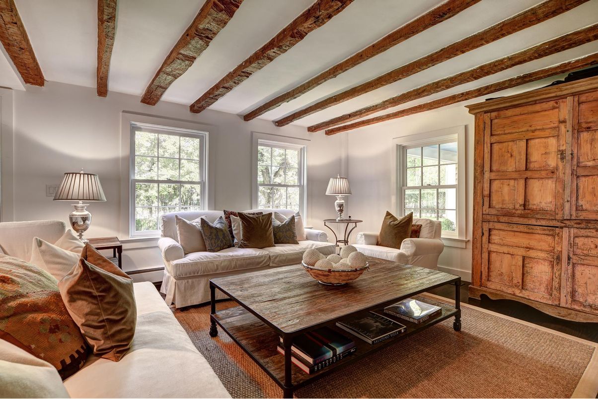 Interior, Living room, Wooden Beams