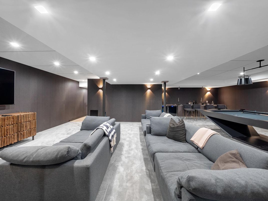 Billiard Table, Game Room, Interior, Living room, Recessed Lighting