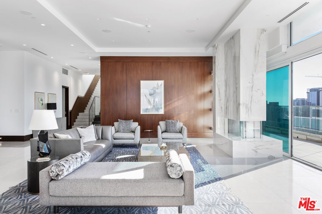 Interior, Living room, Recessed Lighting, Wooden Walls