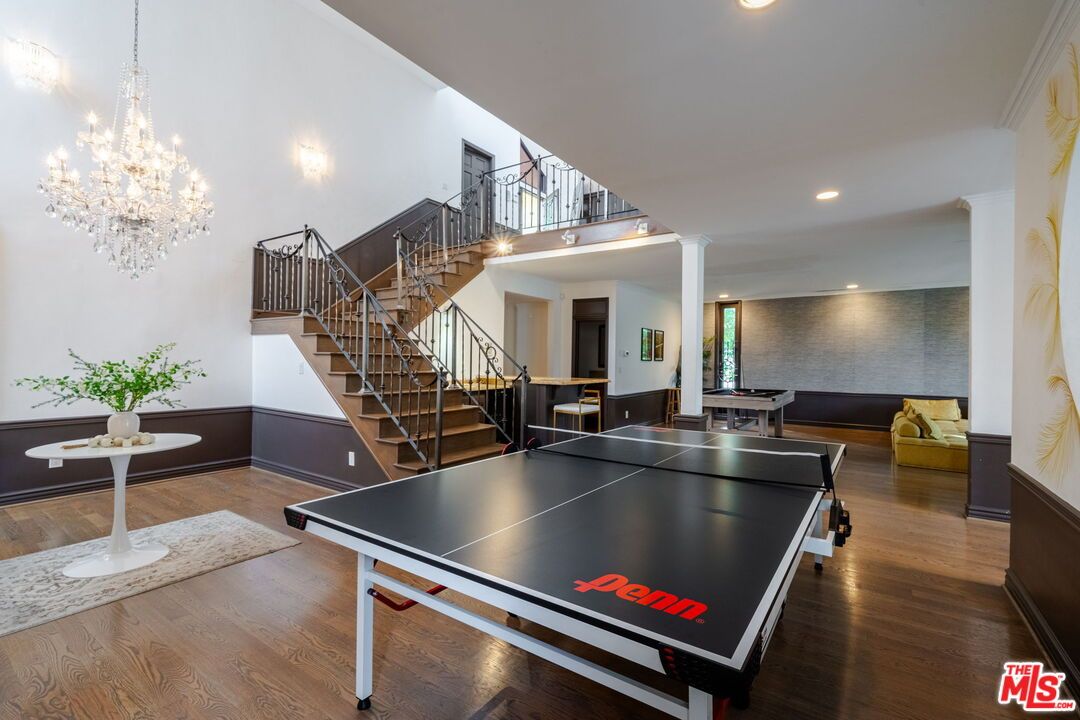 Game Room, Interior, Recessed Lighting, Wood Texture Flooring