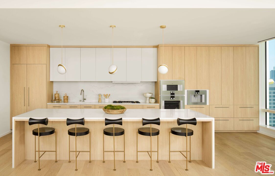 Interior, Kitchen, Pendant Lights, Stainless Steel Appliances, Wood Texture Flooring
