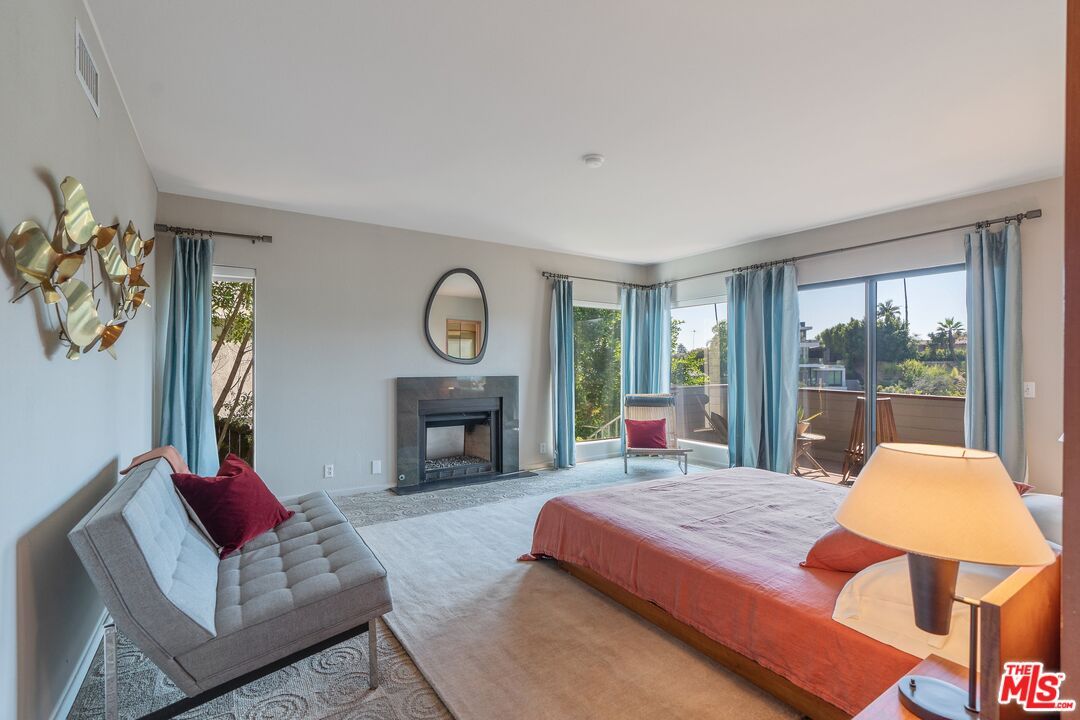 Bedroom, Fireplace, Interior