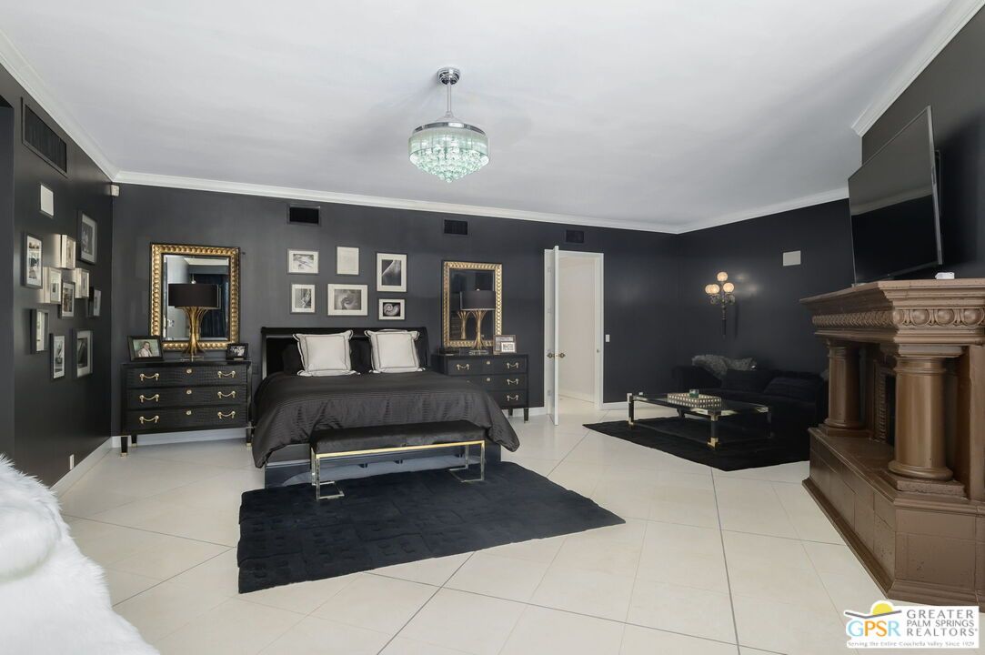 Bedroom, Chandelier, Interior
