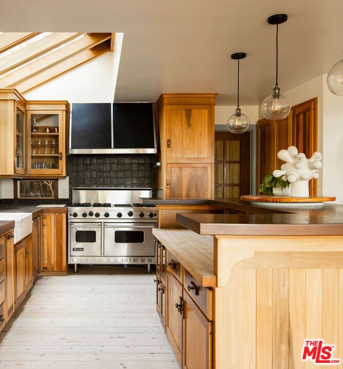 Interior, Kitchen, Pendant Lights, Stainless Steel Appliances, Wood Texture Flooring