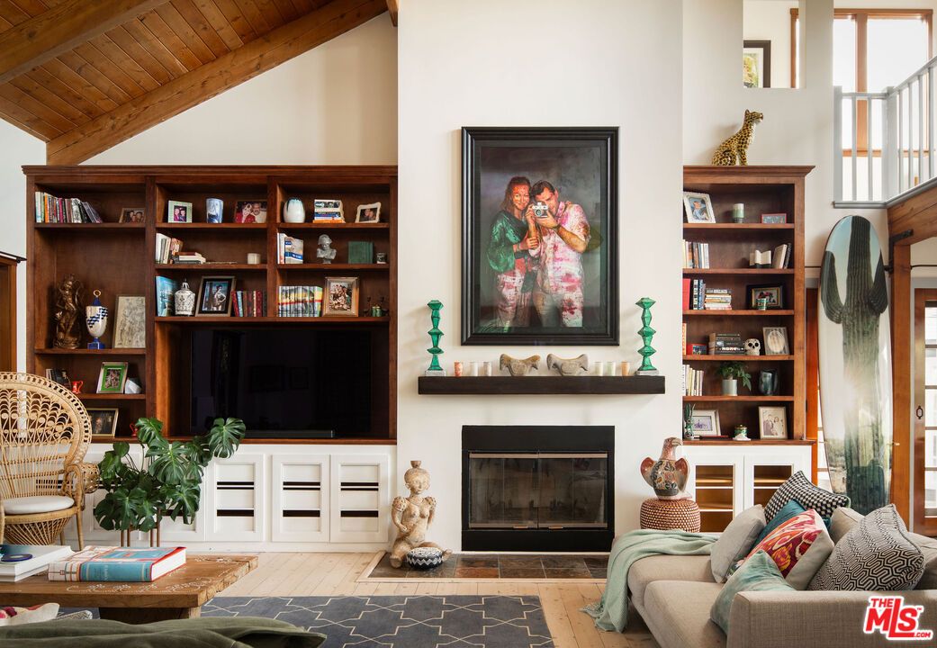 Fireplace, Interior, Living room, Wooden Beams, Wooden Ceilings, Wood Texture Flooring