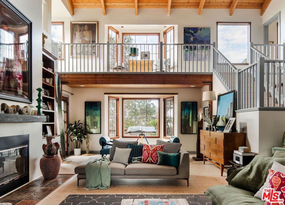 Fireplace, Interior, Living room, Wooden Beams, Wooden Ceilings, Wood Texture Flooring